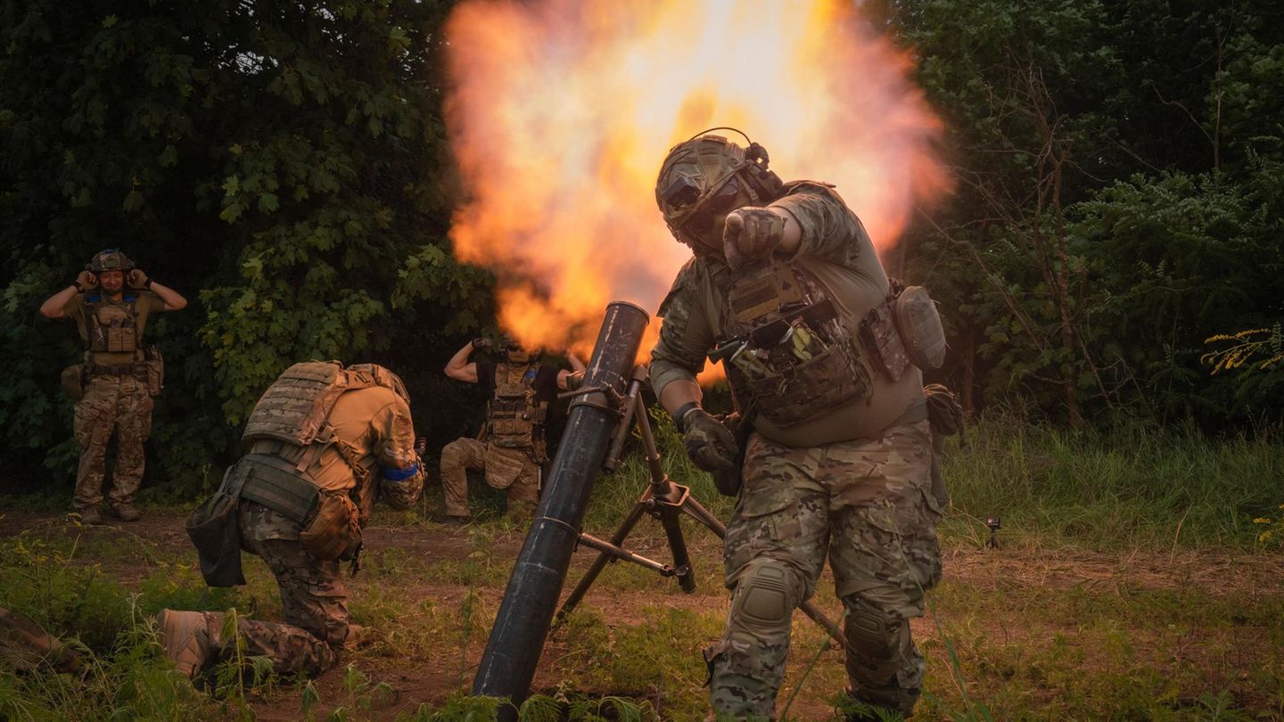 Ukrainische Soldaten im Gefecht