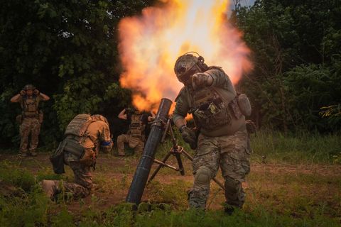 Ukrainische Soldaten im Gefecht
