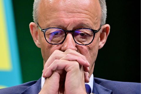 CDU-Parteichef Friedrich Merz beim Evangelischen Kirchentag in Nürnberg