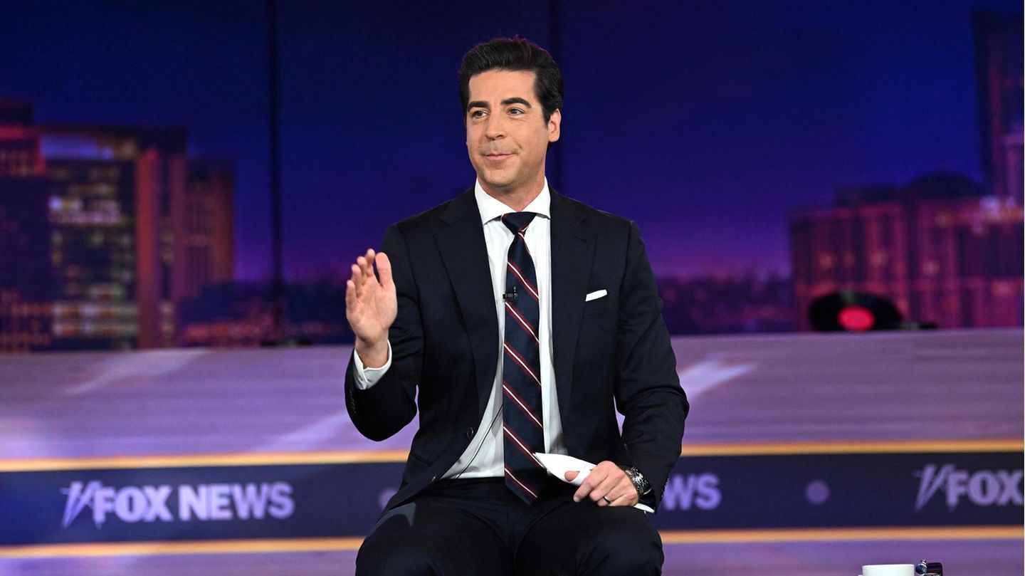 Fox News-Moderator Jesse Watters während einer Sendung