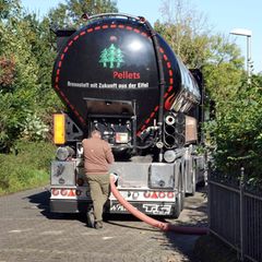Auslieferung der Holzpellets