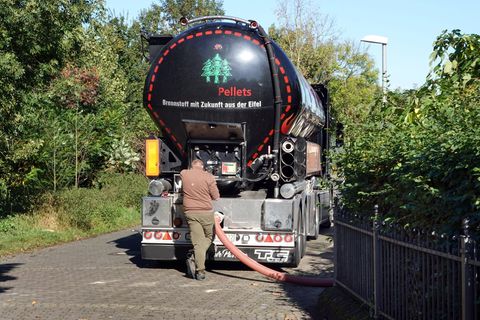 Auslieferung der Holzpellets