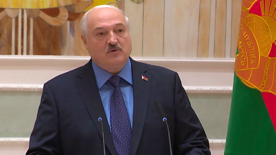 Alexander Lukaschenko bei seiner Rede während einer Auszeichnungszeremonie für hochrangige Militärs