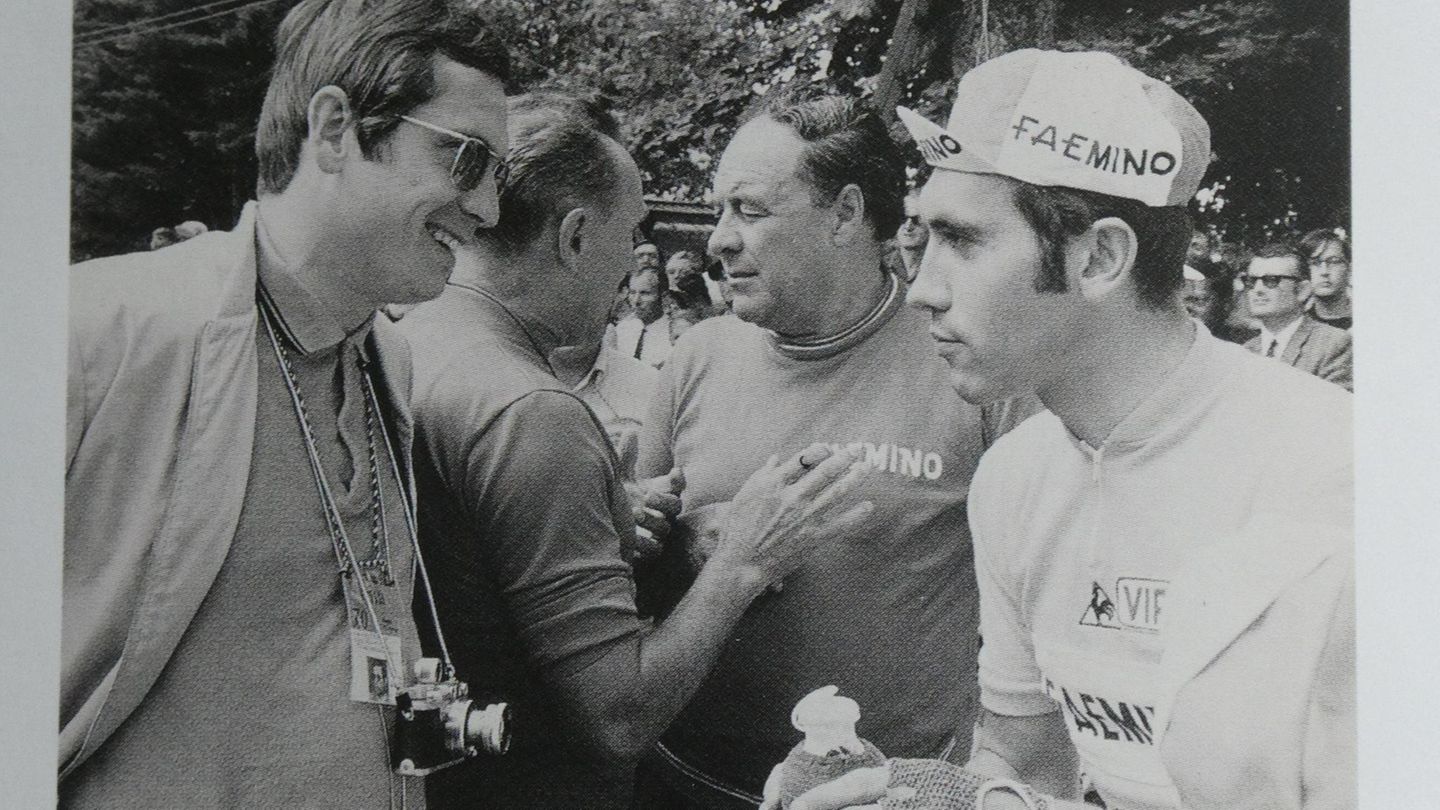 Tour de France: Sportreporter Klaus Angermann und der legendäre Rennradfahrer Eddy Merckx