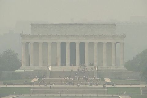 Rauch der Waldbrände: Kanadische Feuer sorgen erneut für dicke Luft in Washington D.C.