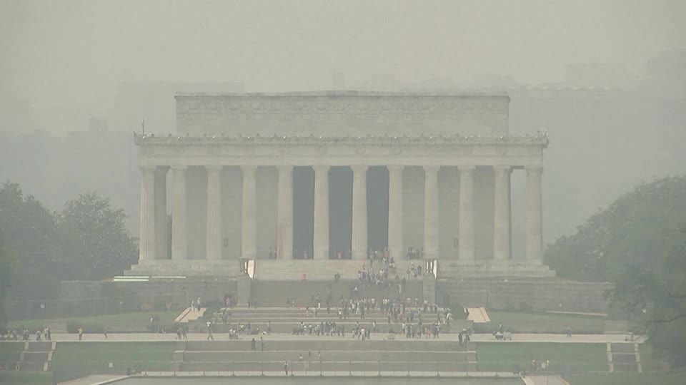 Rauch der Waldbrände: Kanadische Feuer sorgen erneut für dicke Luft in Washington D.C. Rauch der Waldbrände: Kanadische Feuer sorgen erneut für dicke Luft in Washington D.C.