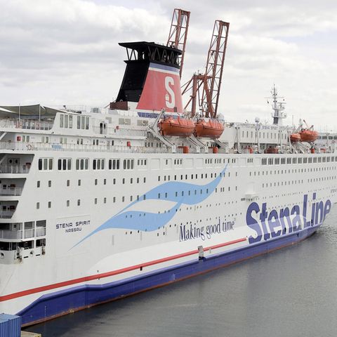Die Ostsee-Fähre "Stena Spirit" im Hafen von Gdynia, Polen