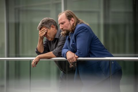 Wirtschaftsminister Robert Habeck und Anton Hofreiter