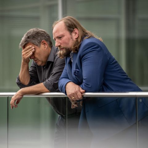Wirtschaftsminister Robert Habeck und Anton Hofreiter
