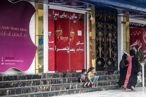 Ein Schönheitssalon in Kabul, Afghanistan