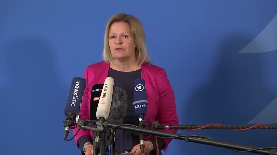 Video: Bundesinnenministerin Faeser: "Die Bedrohung durch den islamistischen Terrorismus bleibt sehr akut"