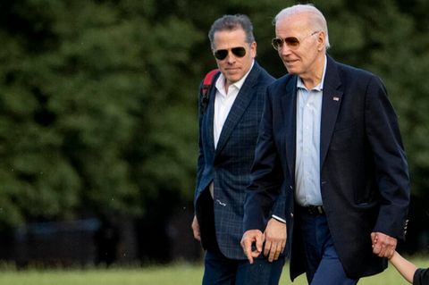 US-Präsident Joe Biden gemeinsam mit seinem Sohn Hunter Ende Juni in Washington, D.C.