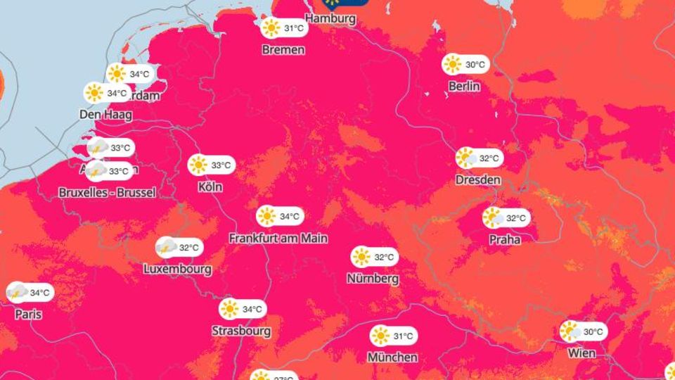 Hitze In Deutschland: Karten Zeigen, Wo Die Sonne Am Heißesten Brennt ...