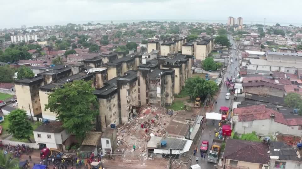 Video: Mehrere Tote nach Einsturz eines Hauses in Brasilien