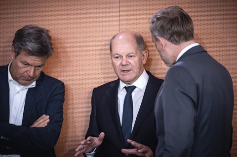 Die Ampel-Koalition schwächelt: Robert Habeck, Olaf Scholz und Christian Lindner