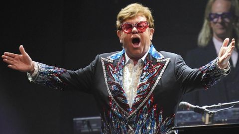 Elton John bei seinem letzten Tourneekonzert in der Stockholmer Tele2 Arena 