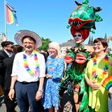 Karl Lauterbach gemeinsam mit Saskia Ecken und Kölns Oberbürgermeisterin Henriette Reker