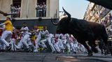 Während des Festes zu Ehren des Heiligen Firmin des Älteren vom 6. bis zum 14. Juli werden am frühen Morgen jeweils sechs Kampfstiere und Leitochsen durch die engen Straßen der nordspanischen Stadt zur Stierkampfarena getrieben.