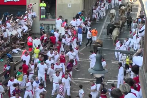 Video: Stierhatz in Pamplona - Verletzte Tag für Tag