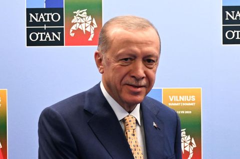 Der türkische Präsident Recep Tayyip Erdogan vor dem Nato-Gipfel