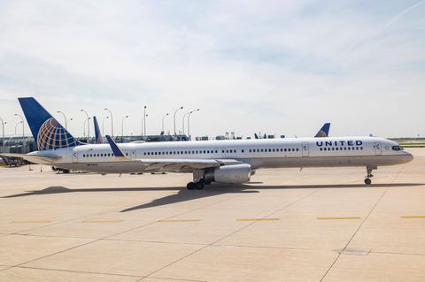 Eine Maschine der United Airlines auf dem Flughafen von Chicago