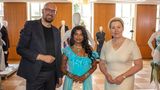 Michael Biel, Abarna Kugathasan und Franziska Giffey