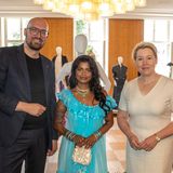 Michael Biel, Abarna Kugathasan und Franziska Giffey