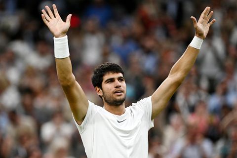 Carlos Alcaraz in Wimbledon