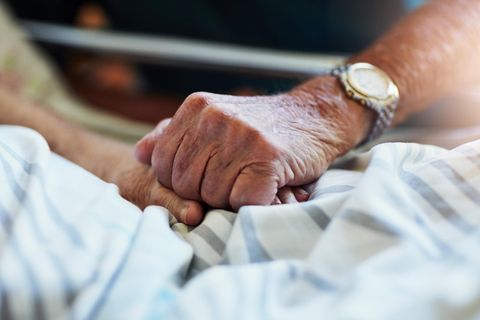 Altes Paar im Krankenhaus