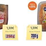 Der Budapester Salat von Lidl schrumpfte im Frühjahr, "um eine vergleichbare Verpackungsgröße zum Wettbewerb zu haben". Das Preis-Leistungs-Verhältnis sei weiterhin gut, erklärt der Discounter.