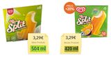 Langnese erklärt: "Gestiegene Energie- und Rohwarenpreise zwingen uns, die Preise und Mengen pro Verkaufseinheit bei unseren Produkten Cuja Mara Split und Nogger anzupassen."