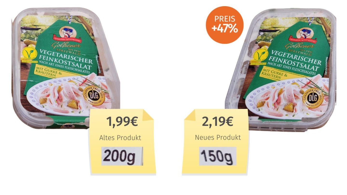 Der Hersteller schreibt: "Die Füllmenge wurde reduziert, weil die Hauptbestandteile Ei und Hühnereiweiß auf Grund der Rohstoffverknappung im Markt exorbitant teurer wurden..."