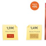 Moser Roth hat den Schoko-Inhalt verringert, aber die Verpackung deutlich größer gemacht: "Aus produktionstechnischen Gründen haben wir die Packungsformate aller gefüllten Moser Roth Schokoladensorten harmonisiert", sagt der Aldi-Eigenmarkenhersteller.