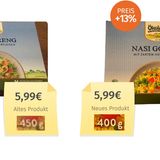 50 Gramm Nasi Goreng weniger – Hersteller Ökoland verweist auf höhere Produktionskosten.