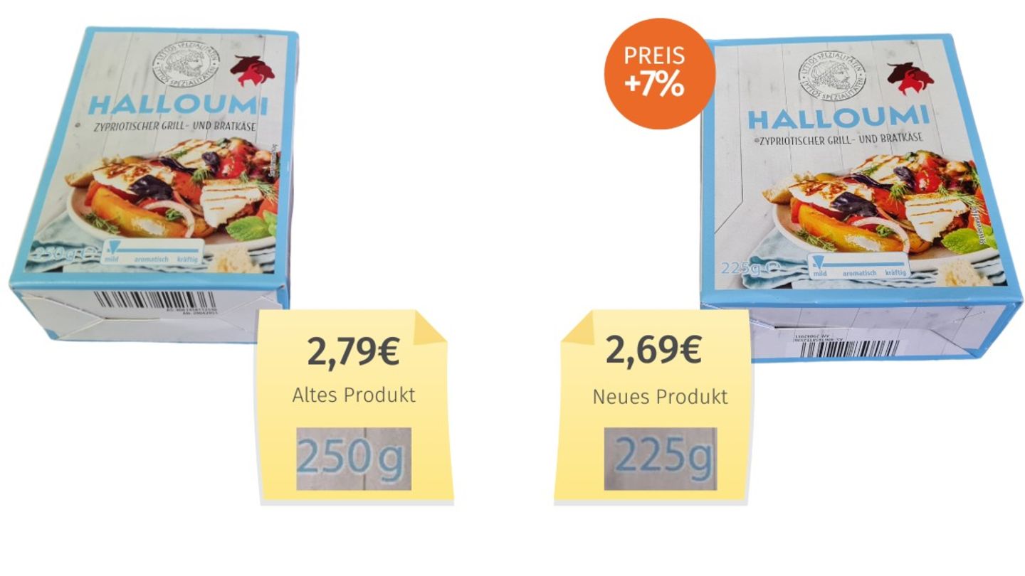 Die Preiserhöhung hält sich im Rahmen, die Verbraucherzentrale kritisiert aber, dass die Verpackung trotz weniger Inhalt größer geworden ist. Aldi Süd sagt: "Selbstverständlich wurde die Verpackungsgröße auf die Füllmenge angepasst und entsprechend deklariert."