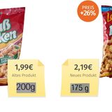 Die "Erdnußlocken" von Lorenz sind nicht zum ersten Mal geschrumpft. Seit 2017 zählt die Verbraucherzentrale drei Anpassungen und eine Preiserhöhung von insgesamt 57 Prozent.