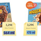 Bei beiden Langnese-Produkten steckt ein Stieleis weniger drin.