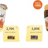 Hersteller Zentis erklärt die massive Preissteigerung mit der Umstellung von einer Kunststoffverpackung auf Glas. Zudem komme das Produkt jetzt ohne Palmöl aus. Und natürlich seien auch die sonstigen Produktionskosten gestiegen.