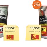 Tabak der Marke West wurde teurer.