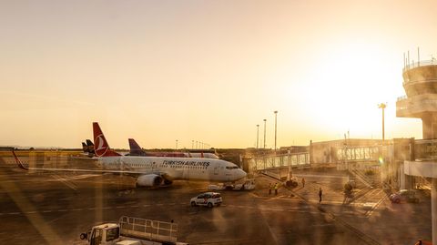 Blick auf den Flughafen Catania
