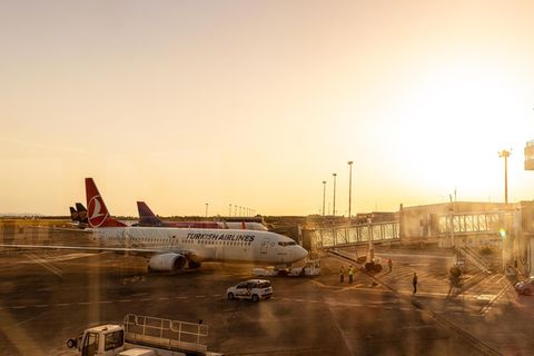 Blick auf den Flughafen Catania