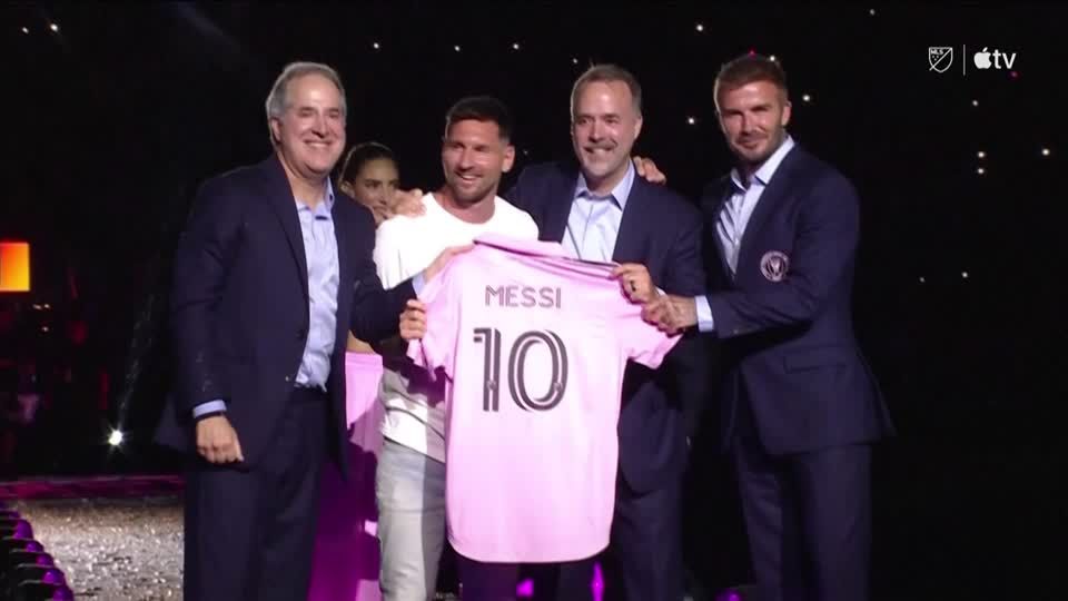 Video: Große Party: Messi in Miami vorgestellt
