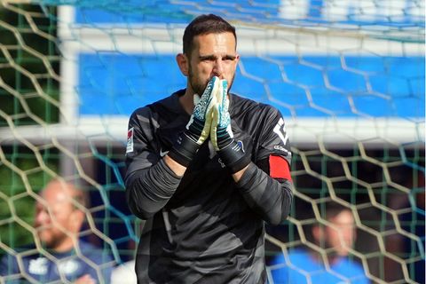 Herthas Torhüter Marius Gersbeck bei einem Testspiel (Archivbild)