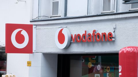 Außenansicht eines Vodafone-Ladens