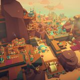 Blick auf eine Insel von Islanders