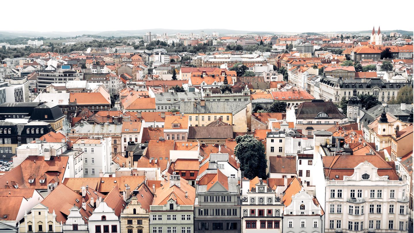 Blick auf die tschechische Stadt Pilsen