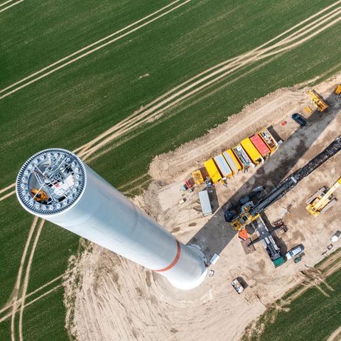 Windenergie Windrad Baustelle Deutschland