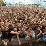 Konzert von Bruce Springsteen am 19. Juli 1988 auf der Radrennbahn Weißensee in Ost-Berlin, der Hauptstadt der DDR