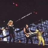 Konzert von Bruce Springsteen am 19. Juli 1988 auf der Radrennbahn Weißensee in Ost-Berlin, der Hauptstadt der DDR