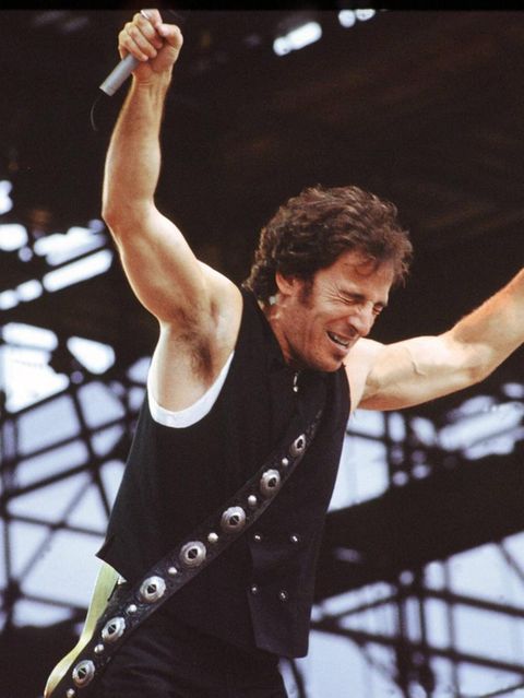Konzert von Bruce Springsteen am 19. Juli 1988 auf der Radrennbahn Weißensee in Ost-Berlin, der Hauptstadt der DDR